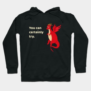 You Can Certainly Try Red Dragon Tabletop RPG Hoodie